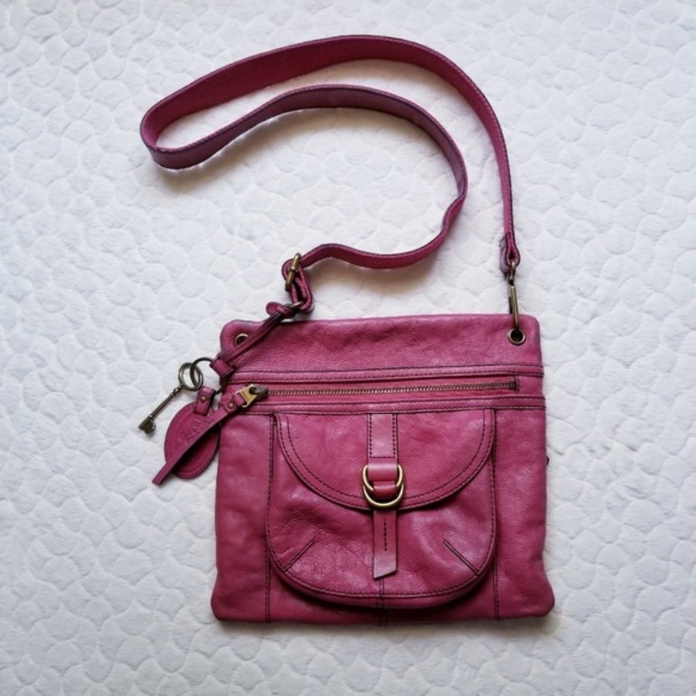 Fossil Raspberry Crossbody Purse - image 6